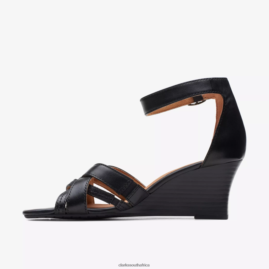 2Z8V2H173 Cielo Charm Clarks Black Leather