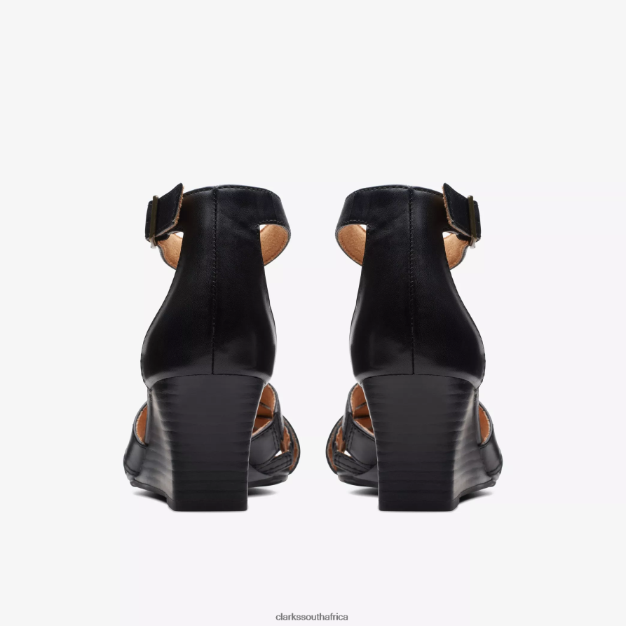 2Z8V2H173 Cielo Charm Clarks Black Leather