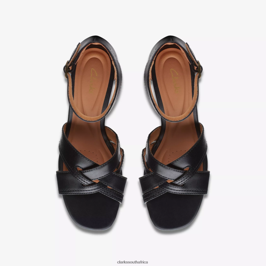 2Z8V2H173 Cielo Charm Clarks Black Leather