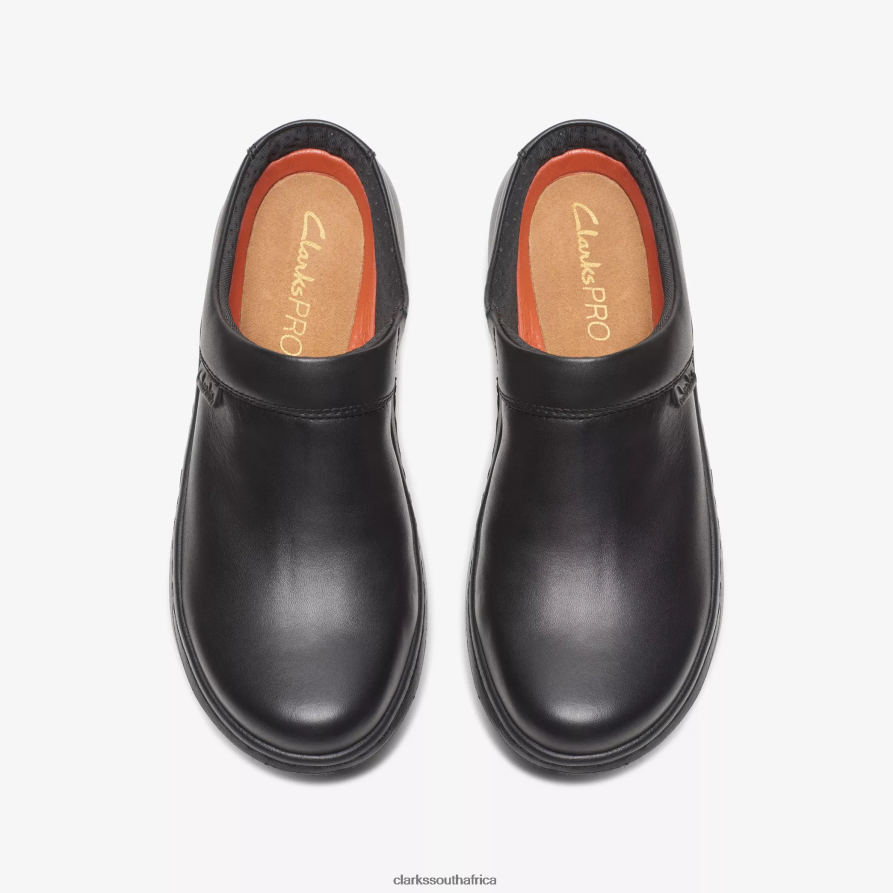 2Z8V2H556 Clarks Pro Clog Clarks Black Leather
